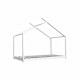 Lit cabane enfant - Bois pin massif - Blanc - Sommier inclus - 90 x 190 cm - ELIAH