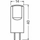 OSRAM Ampoule LED Capsule clair - 2,6W équivalent 30W GY6.35W - Blanc chaud