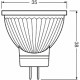 OSRAM Spot MR11 LED 36° verre variable - 4,5 W  35 W - GU4 - Blanc chaud