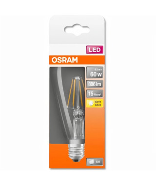OSRAM Ampoule LED Edison clair filament - 7W équivalent 60W E27 - Blanc chaud