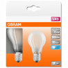 OSRAM Boite de 2 Ampoules LED Standard verre dépoli - 7,5W équivalent 75W E27 - Blanc froid