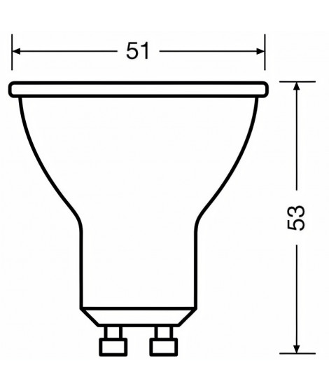 OSRAM Boite de 3 Spots PAR16 LED 36° verre - 2,6W équivalent 35W GU10 - Blanc chaud