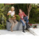 KETER Coffre de jardin avec assise 340L - Gris et anthracite