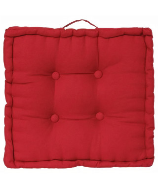 Coussin de sol - 40 x 40 x 8 cm - Rouge