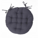 Galette de chaise ronde - Ø38 cm - Gris foncé