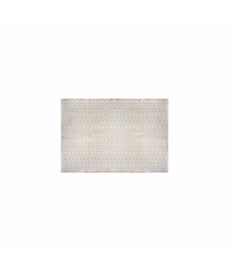 Tapis en jute et coton - Blanc - 120 x 170 cm