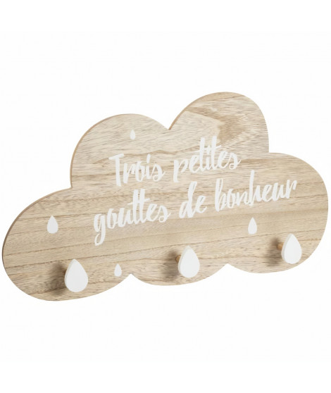 Patere nuage bonheur x3 - Style enfant