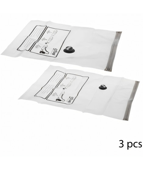 FIVE Lot de 3 Sacs de rangement sous vide Air Roll