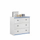 SWITCH Commode enfant décor pin banc et chants réversible rose / bleu - L 79 cm