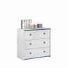 SWITCH Commode enfant décor pin banc et chants réversible rose / bleu - L 79 cm