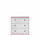 SWITCH Commode enfant décor pin banc et chants réversible rose / bleu - L 79 cm