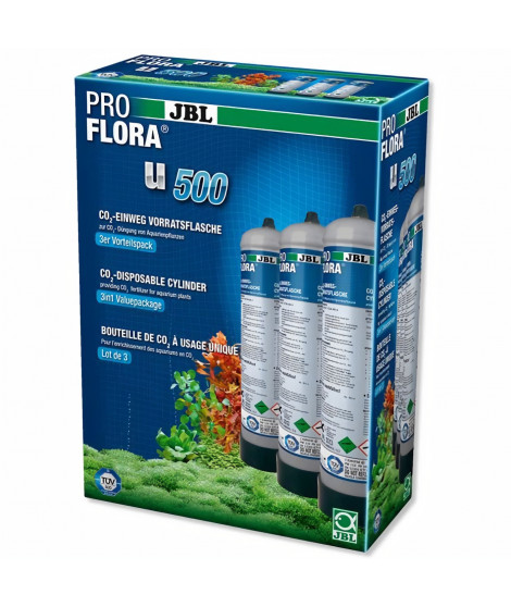 JBL 3 bouteilles de CO2 Proflora U500 2 - Pour plantes d'aquarium - 500g