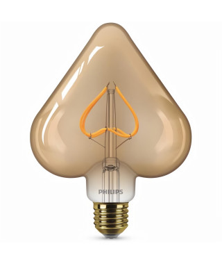 PHILIPS LED Heart Vintage Filament 2 - 3 équivalent 12W E27 -  Claire Ambrée blanc chaud