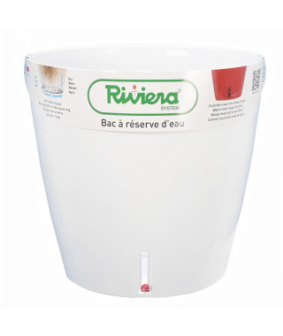 RIVIERA Pot rond Eva New en plastique - Ø 46 cm - 49 L - Blanc