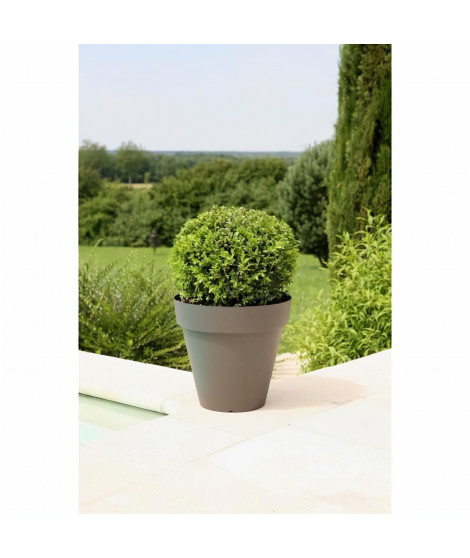 RIVIERA Pot de fleurs Soleilla - Rond - Ø 60 x 53,6 cm - Gris pailleté