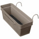 DEROMA KIT Jardiniere avec reserve d'eau Like Taupe - 49x28 cm