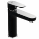 Mitigeur lavabo avec tirette et vidage bonde métal - TYRIA - Noir/Chrome - Ideal Standard