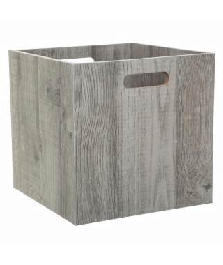 Boîte de rangement 31x31 cm - Bois gris