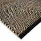 Tapis en Jute 120x170 naturel - noir