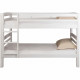 Lit superposés séparables enfant - Bois Pin massif - Blanc - Sommiers inclus - 2 x 90 x 190 cm - HOOCK