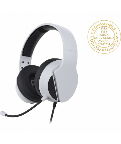 Subsonic - Casque Gaming Blanc avec micro pour PS5 - Compatible PS4/PS3/Xbox One et Xbox Series X/Switch/PC