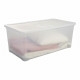 IRIS OHYAMA Set de 3 boîtes de rangement avec couvercle sur roulettes NCBR-70 - 3x 70 L - L71.5 x l39 x H30.5 cm - Transparent