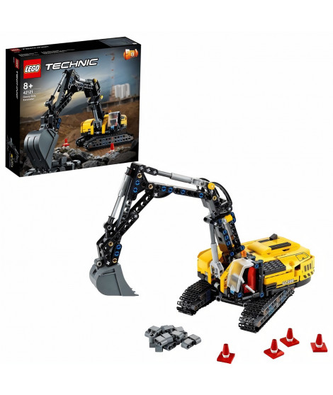 LEGO 42121 Technic Pelleteuse, Jeu de Construction d'un Véhicule de Chantier, Modele 2 en 1, pour les Enfants de 8 Ans et +