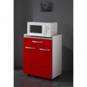 HARMONY Meuble bas micro-ondes L 60 cm - Rouge mat