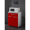 HARMONY Meuble bas micro-ondes L 60 cm - Rouge mat