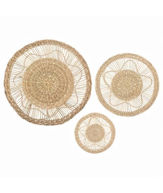 Déco Murale Seagrass - Ø18/28/38 cm - Beige