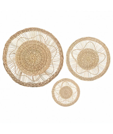 Déco Murale Seagrass - Ø18/28/38 cm - Beige