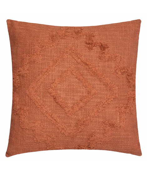 Coussin Tuft Inca - 40 x 40 cm - Terracotta