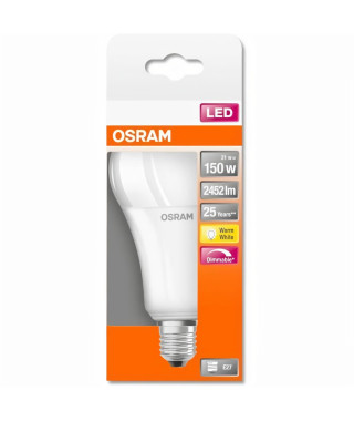 OSRAM Ampoule LED Standard dépolie radiateur variable - 21W équivalent 150W E27 - Blanc chaud