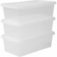 IRIS OHYAMA Set de 3 boîtes de rangement avec couvercle NCB-5 - 3x 5 L - L34.5 x l19 x H10.5 cm - Transparent