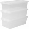 IRIS OHYAMA Set de 3 boîtes de rangement avec couvercle NCB-5 - 3x 5 L - L34.5 x l19 x H10.5 cm - Transparent