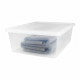 IRIS OHYAMA Set de 4 boîtes de rangement avec couvercle NCB-28 - 4x 28 L - L54 x l39.5 x H17 cm - Transparent