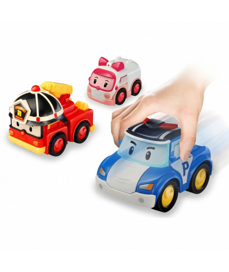 ROBOCAR POLI- Voitures a Friction - Pack de 3