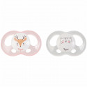 TIGEX 2 Sucettes Soft Touch  Silicone Taille 6-18 m  Biche Chat Fille