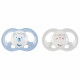 TIGEX 2 Sucettes Soft Touch Silicone Taille 6-18 m  Ourson Chat