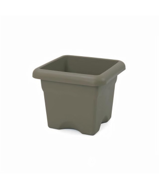 PLASTIKEN Pot a fleurs carré 33 cm - Taupe