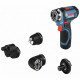 Perceuse Visseuse BOSCH PROFESSIONAL Flexiclic GSR 12V-15 FC + 2 batteries 2,0Ah + GAL 1230 CC