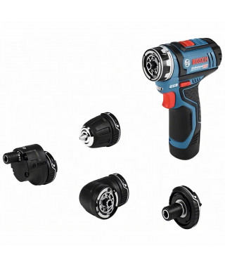 Perceuse Visseuse BOSCH PROFESSIONAL Flexiclic GSR 12V-15 FC + 2 batteries 2,0Ah + GAL 1230 CC