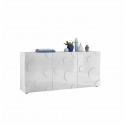 Buffet 3 Portes - Blanc Laqué brillant - L 181 x P 43 x H 84 cm - SORRENTO