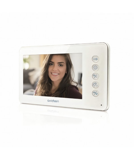 AVIDSEN Moniteur vidéo YLVA supplémentaire écran LCD ultra plat 4,3 pour visiophone