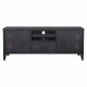 Meuble TV avec 2 grandes portes 1 petite porte 1 espace de stockage - En métal - MODULO