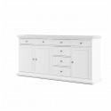 Enfilade 3 portes 7 tiroirs - Blanc - L 188,6 x P 46,1 x H 91,7 cm