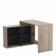 NAGANO Bureau d'angle - Décor chene et noir - L 111,9 x P 100,7 x H 76,7 cm