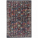 NAZAR Tapis EMA vintage coloré - 120 x 170 cm - Bleu, beige et rouge