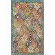 NAZAR Tapis EMA vintage coloré - 120 x 170 cm - Bleu, beige et rouge