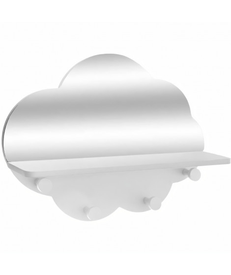 Patere nuage + Miroir - Blanc